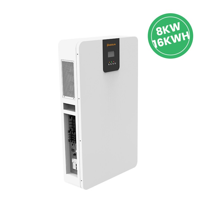 Saulės energijos saugykla su įmontuotu saulės keitikliu, MPPT ir baterija, žemo dažnio